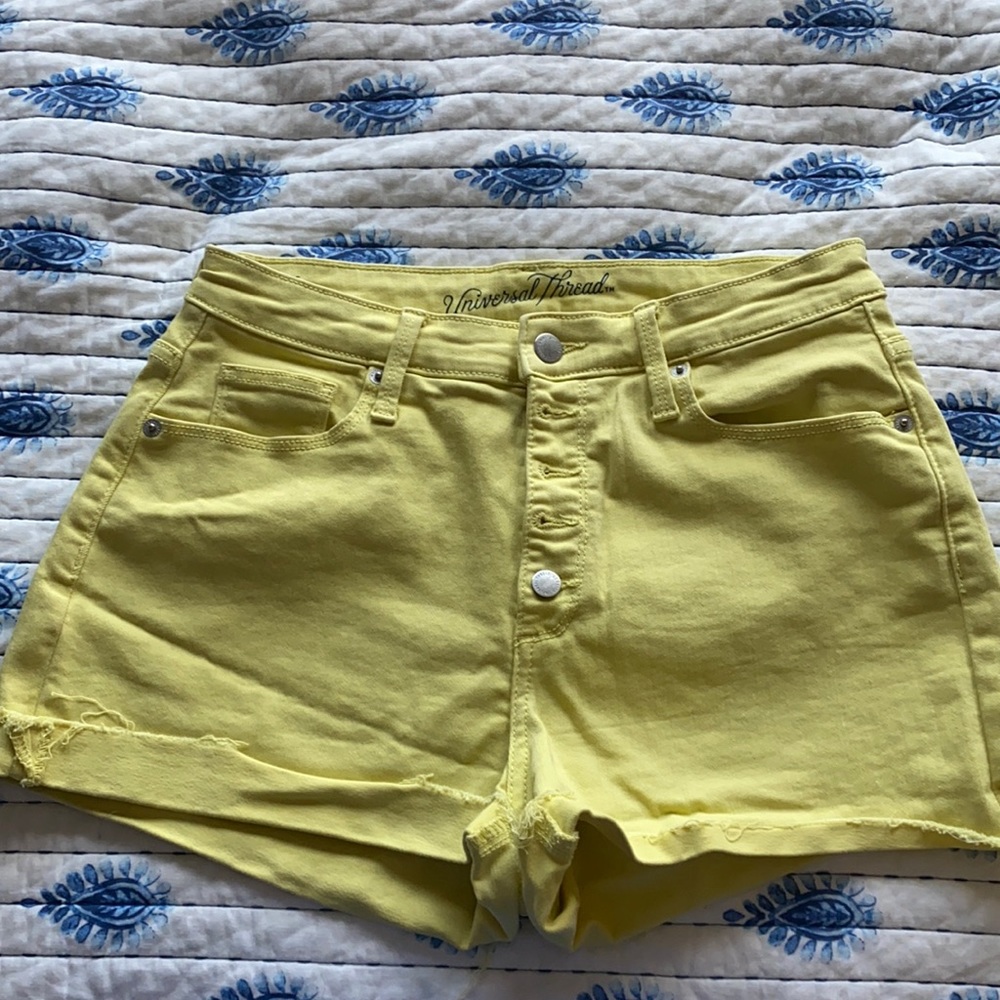 Yellow Jean shorts